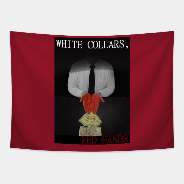 White Collars, Red Hands Logo Tapestry by White Collars Red Hands