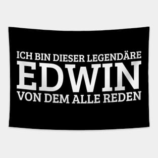 Edwin Funny Saying Birthday First Name Tapestry