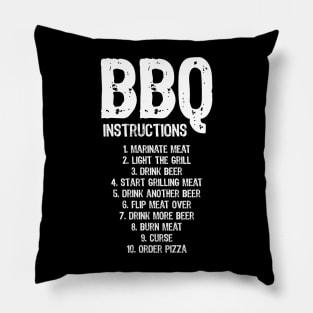 Funny BBQ Instructions Pillow