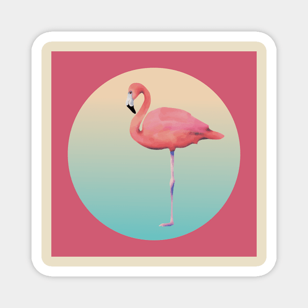 Tropical Flamingo #1 Magnet by divafern