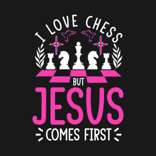 Chess Club Chess Merch Christian Jesus Chess T-Shirt