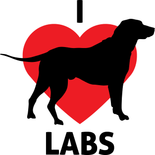I Love Labradors - Dog Lover Dogs Magnet