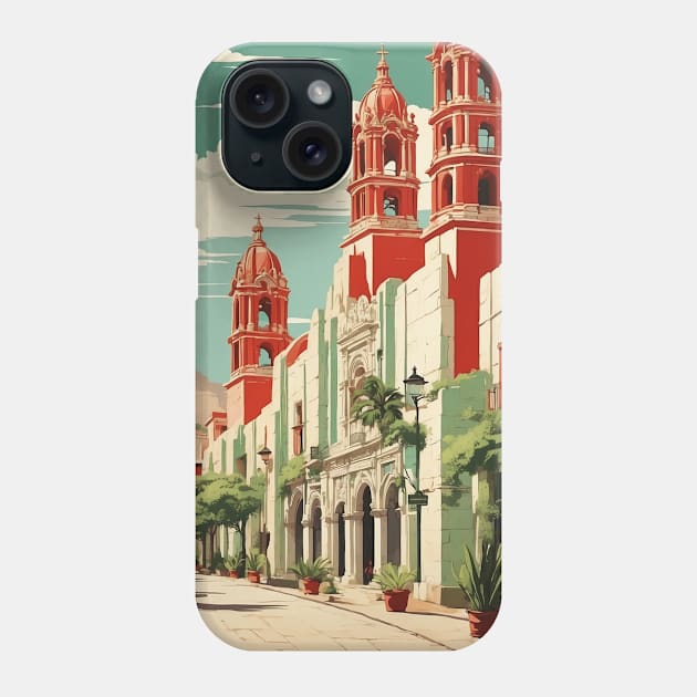 Real de Asientos Aguascalientes Mexico Vintage Tourism Travel Phone Case by TravelersGems