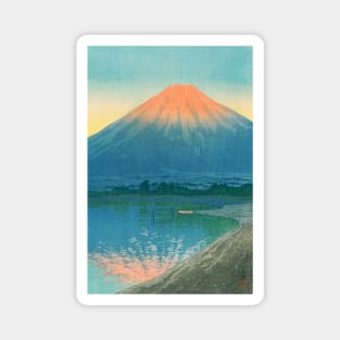 Daybreak over Lake Yamanaka by Kawase Hasui Magnet