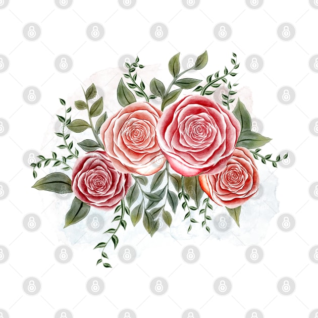 Roses bouquet pattern by hdesign66