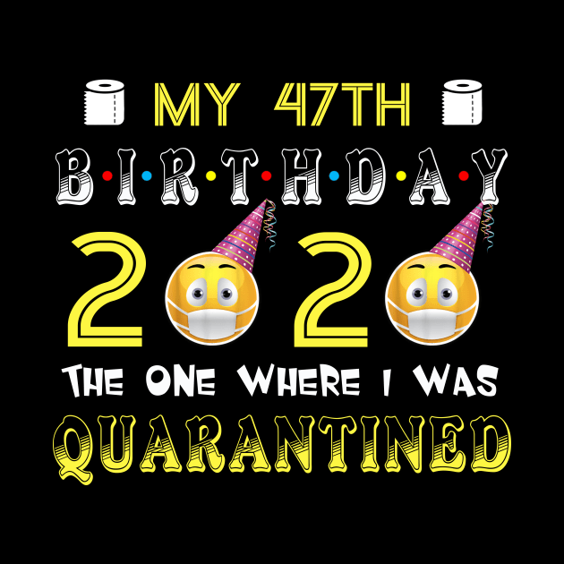 my 47th Birthday 2020 The One Where I Was Quarantined Funny Toilet Paper by Jane Sky