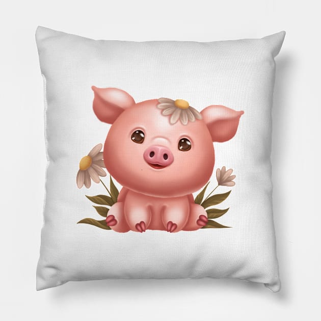 Cute pig Pillow by Veleri