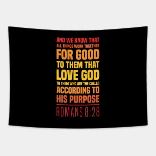 The Christian's Confidence - Romans 8:28 - Bible Scripture Tapestry