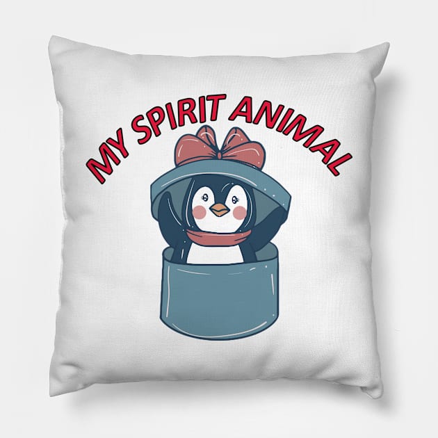 penguin my spirit animal Pillow by hatem