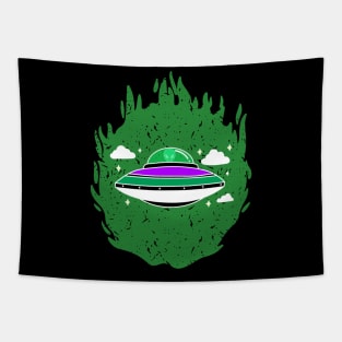 SPACESHIP Alien Tapestry