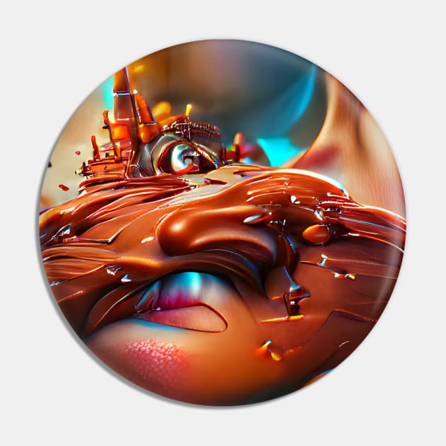 Chocolate World Art Pin by Designso