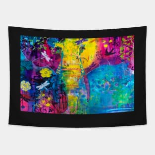 Elephant Decorated Sacred Peace Tapestry