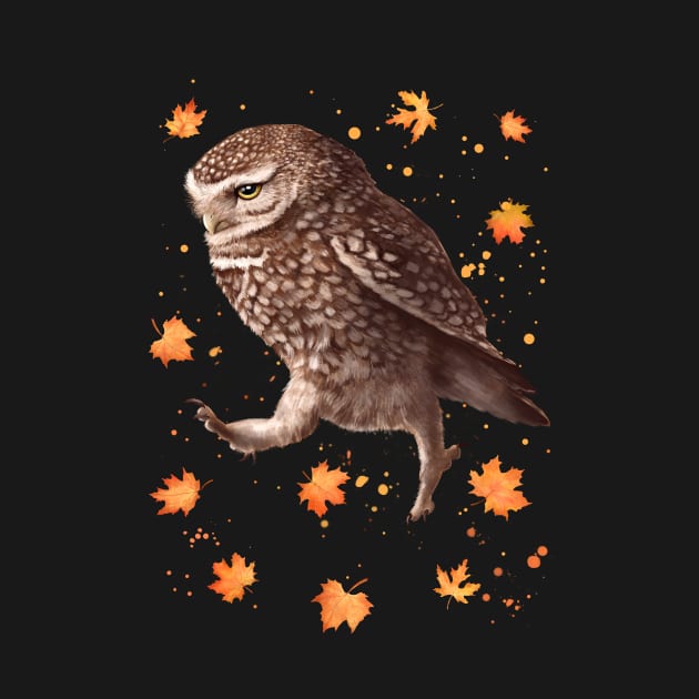 Autumn owl by kodamorkovkart