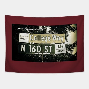 College Way & 160th Street, Shoreline, Washington by Mistah Wilson Tapestry