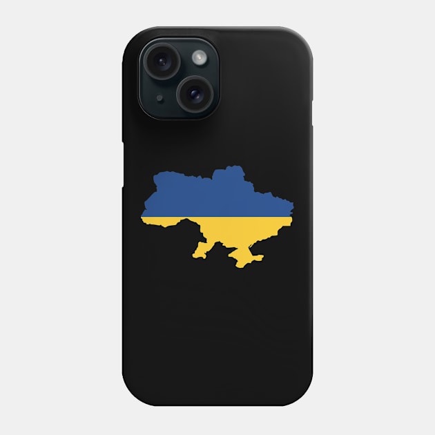 Ukraine map flag Phone Case by Designzz