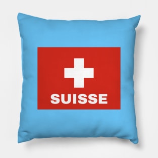 Switzerland Flag with Suisse Pillow