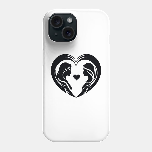 Lesbian Love Spark - I Love My Valentine Phone Case by Orento