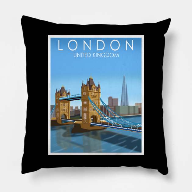 London, United Kingdom Pillow by Omega Art