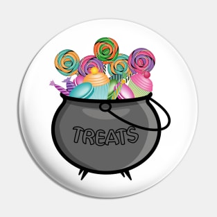 Treats Halloween Pot Pin