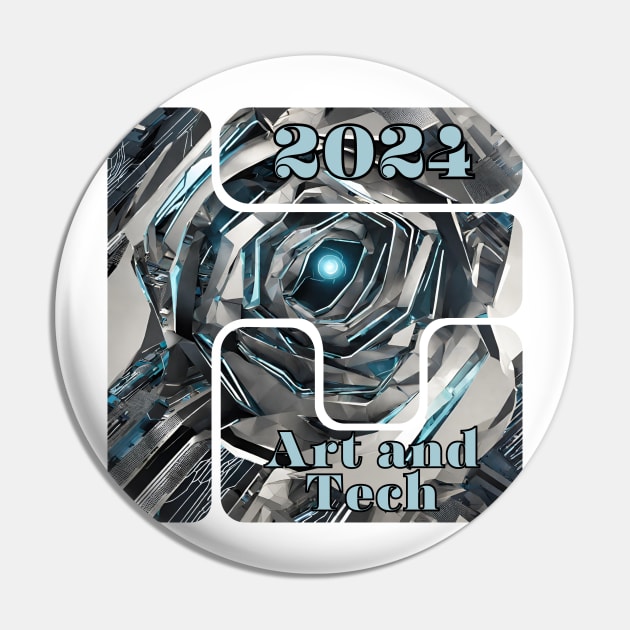 2024 Art And Tech Year 2024 Pin TeePublic   55689637 0 