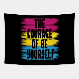 The Courage Of Be Yourself, Pansexual Flag Tapestry