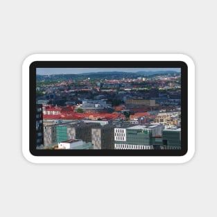 Oslo city aerial view Norway Magnet