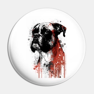 Boxer Dog Portrait Pin