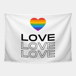 Rainbow pride love winds LGBTQ ally Tapestry