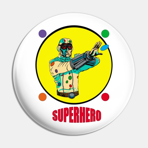 Polka-dot Man is a superhero Pin by Wonder design