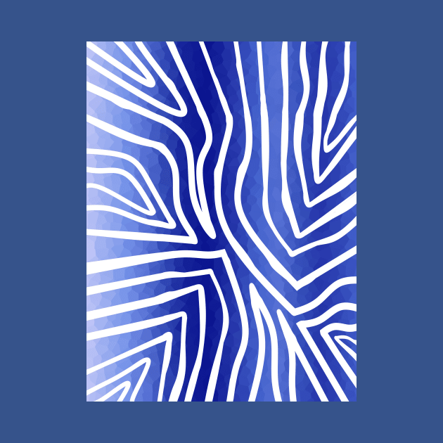 ZEBRA Stripes Blue And White by SartorisArt1