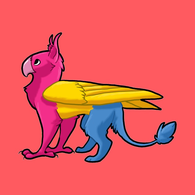 Pansexual Pride Gryphon by Khalico