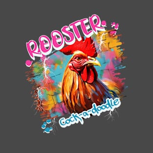 Graffiti-inspired portraiture Rooster T-Shirt