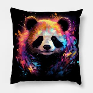 Neon Panda #5 Pillow