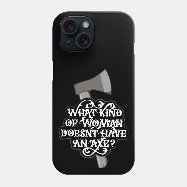 Women Throwing Axe Phone Case by polliadesign