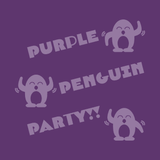 Purple Penguin Party T-Shirt