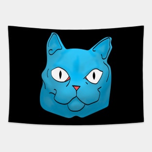 fat blue cat Tapestry