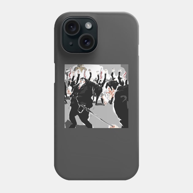 Two People Fighting With Selfie Stick Phone Case by The Rodions