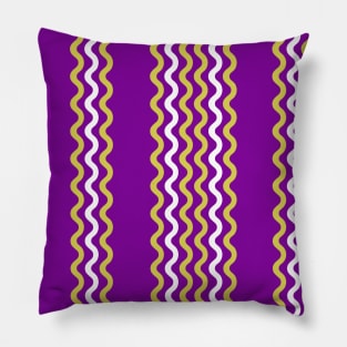 Retro 1960s Style Sixties Vintage Pattern Design Purple Yellow Pillow