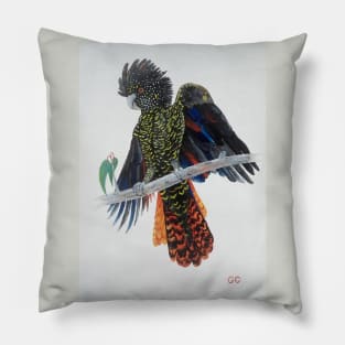 Beautiful Australian Black Cockatoo Pillow