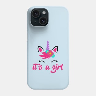 Unicorn Face - It's A Girl Phone Case