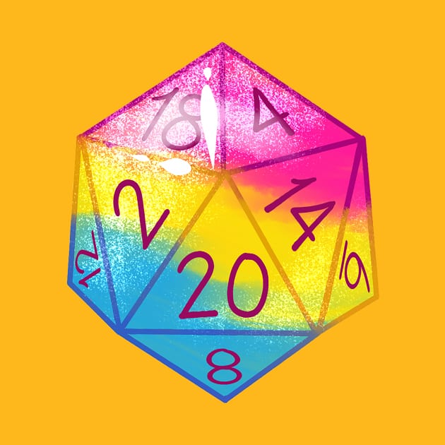 Pan Pride D20 Dice by theoneKierce