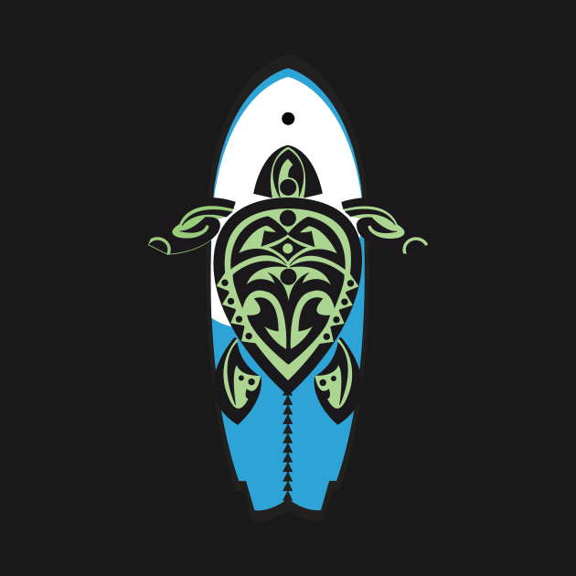 Tribal Turtle Tattoo Surfer Dude by srwdesign