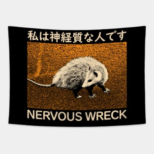 Nervous Wreck Opossum Japanese Tapestry