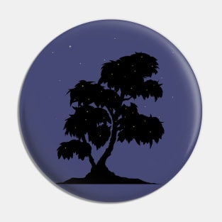 Firefly Tree Sunset with Stars Pin