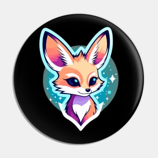 Fennec Fox Illustration Pin