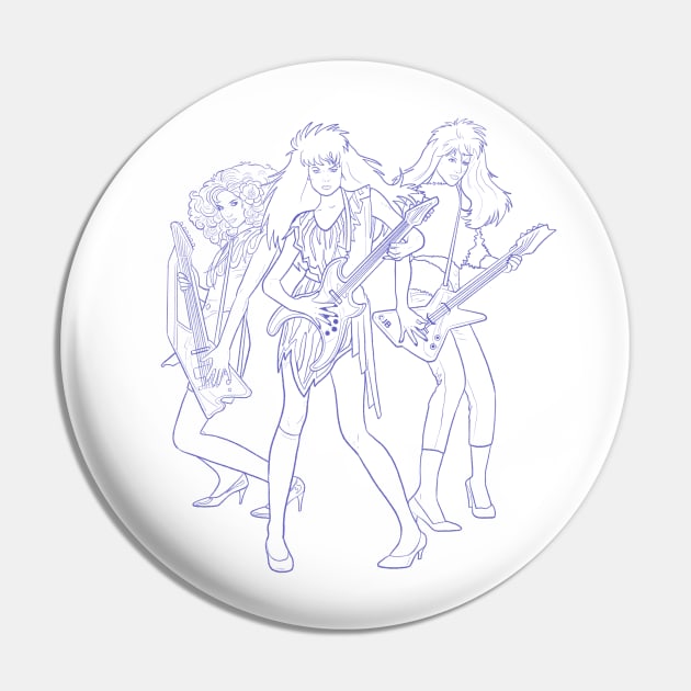 Jem's Misfit Band Sketch - Blue Pin by Pickledjo