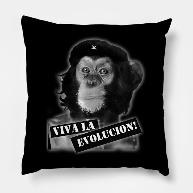 Viva La Evolucion Pillow by Gasometer Studio
