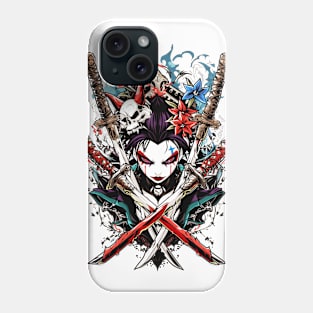 Geishas and Bushido, Eastern Culture Graphic T-shirt 01 Phone Case