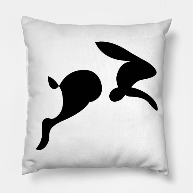 Rabbit gift idea Pillow by evergreen_brand