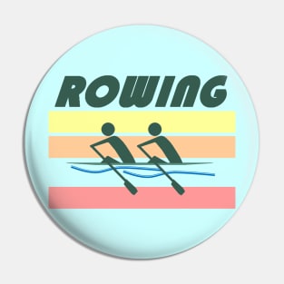 Sculling Double Rowing - Color No Border Pin